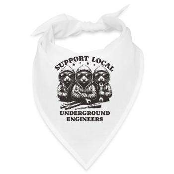 mole Liebe Support Local underground engineers - Bandana - Weiß - Vorne