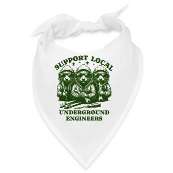 mole Liebe Support Local underground engineers - Bandana - Weiß - Vorne