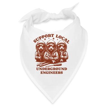 mole Liebe Support Local underground engineers - Bandana - Weiß - Vorne