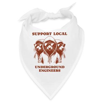 mole Liebe Support Local underground engineers - Bandana - Weiß - Vorne