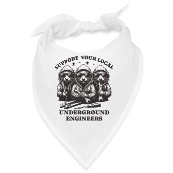 mole Liebe Support Local underground engineers - Bandana - Weiß - Vorne