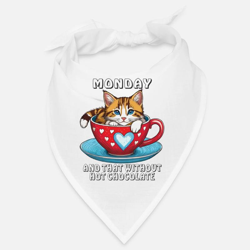CAT MUG MONDAY AND THAT WITHOUT HOT CHOCOLATE Bandana