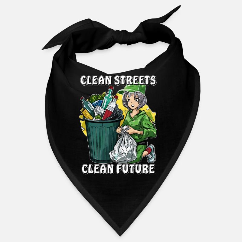 CLEAN STREETS CLEAN FUTURE WASTE BIN Bandana