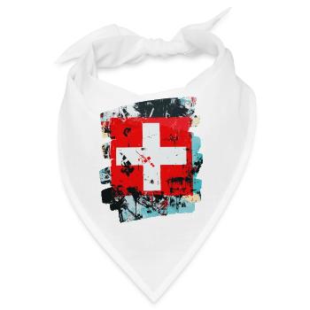 Schweizer Flagge Schweiz - Bandana - Weiß - Vorne