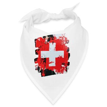 Schweizer Flagge Schweiz - Bandana - Weiß - Vorne