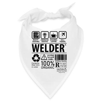 Welder multi tasking problem solving requires - Bandana - Weiß - Vorne