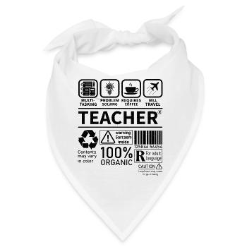 Teacher multi tasking problem solving requires - Bandana - Weiß - Vorne