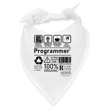 Programmer multi tasking problem solving requires - Bandana - Weiß - Vorne