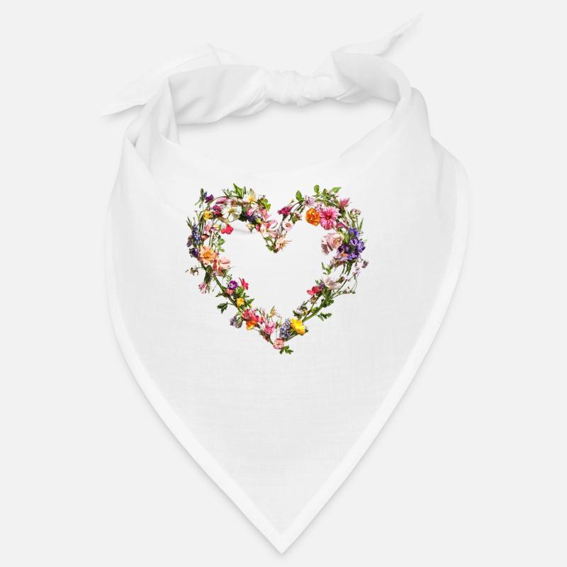 Cœur de fleurs délicates Fleurs printanières Bandana