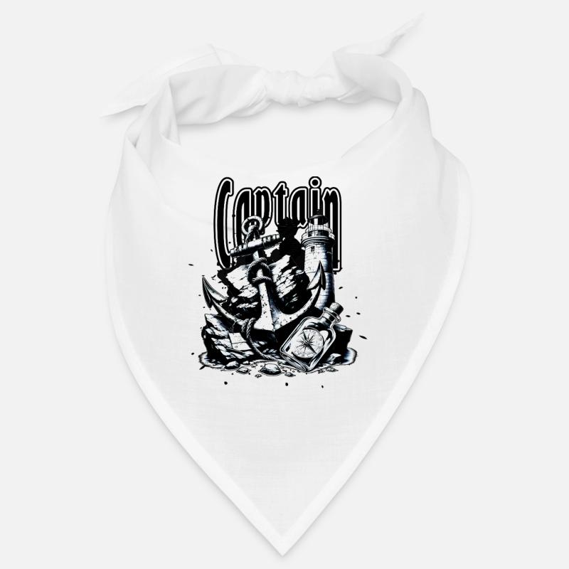 Phare maritime Boussole Message dans une bouteille Bandana