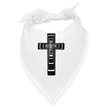Kreuz Jesus Gott Messias - Bandana - Weiß - Vorne