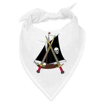 Schiff Schiffe Piraten Piratenschiff - Bandana - Weiß - Vorne