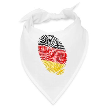 Fingerabdrücke der deutschen Flagge - Bandana - Weiß - Vorne
