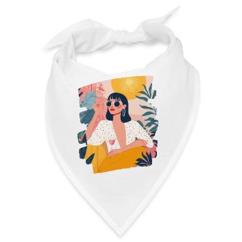 Relax Meditation Selfcare Me-Time - Bandana - Weiß - Vorne