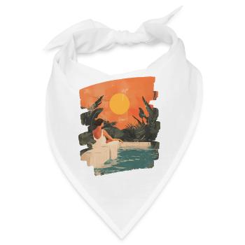 Relax Meditation Selfcare Me-Time - Bandana - Weiß - Vorne