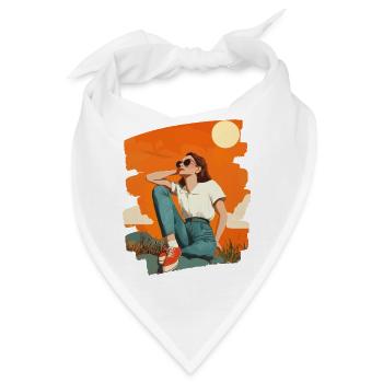 Relax Meditation Selfcare Me-Time - Bandana - Weiß - Vorne