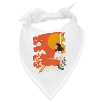Relax Meditation Selfcare Me-Time - Bandana - Weiß - Vorne