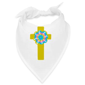 Kreuz Jesus Kreuze Messias - Bandana - Weiß - Vorne