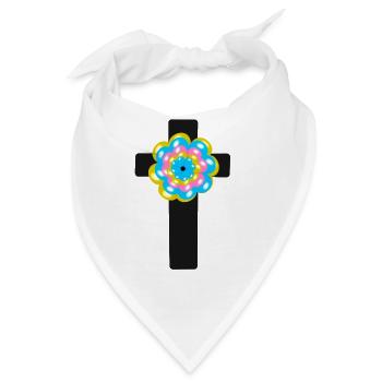 Kreuz Jesus Messias Kreuze - Bandana - Weiß - Vorne