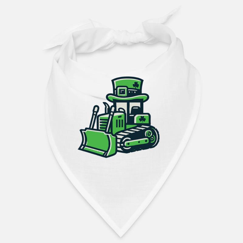 St. Patrick's Day Excavator Lucky Charm Bandana