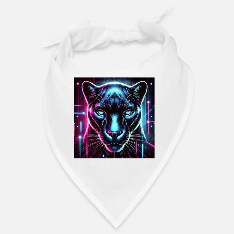 Cyberpunk Panther – Neon Style Bandana
