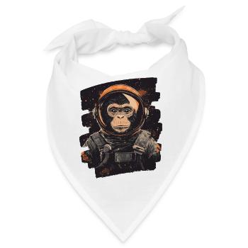 Affe Astronaut - Bandana - Weiß - Vorne