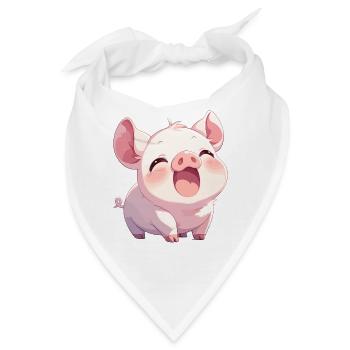 Schweine Schwein - Bandana - Weiß - Vorne