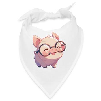 Schweine Schwein - Bandana - Weiß - Vorne