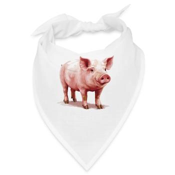 Schweine Schwein - Bandana - Weiß - Vorne