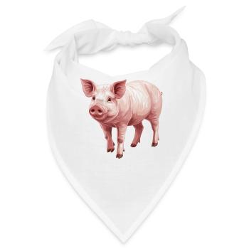 Schweine Schwein - Bandana - Weiß - Vorne