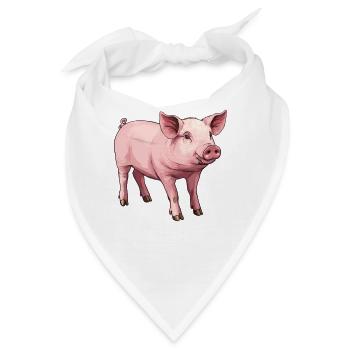 Schweine Schwein - Bandana - Weiß - Vorne