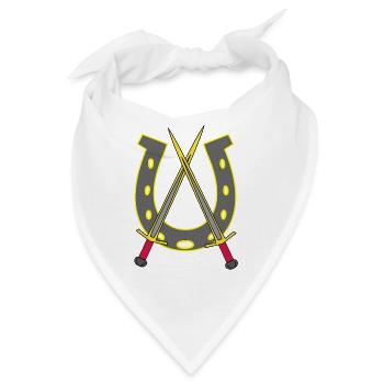 Mittelalter Ritter Schwert Schwerter Hufeisen - Bandana - Weiß - Vorne