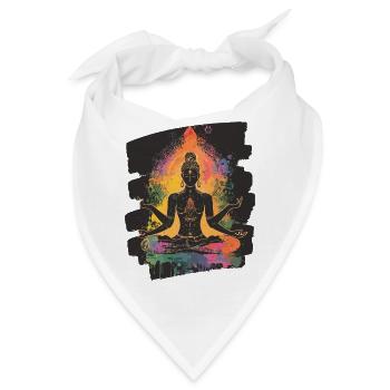 Yoga Namaste Meditation - Bandana - Weiß - Vorne