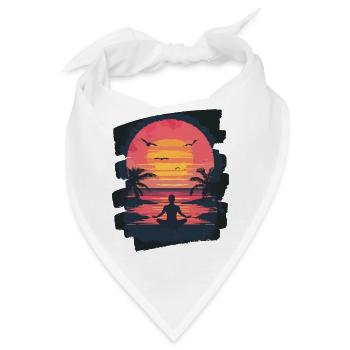 Yoga Namaste Meditation - Bandana - Weiß - Vorne
