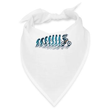 Evolution Mensch Zum Fahrradfahrer - Bandana - Weiß - Vorne