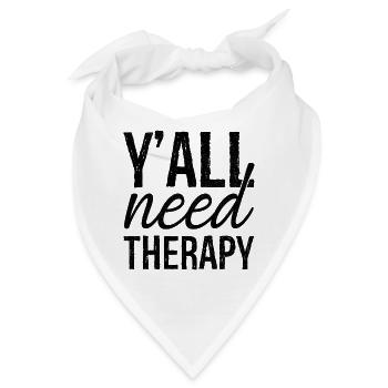 y'all need therapy - Bandana - Weiß - Vorne