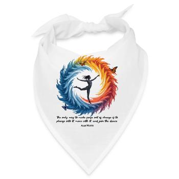 Mit dem Wandel fließen | Tanz der Verwandlung - Bandana - Weiß - Vorne