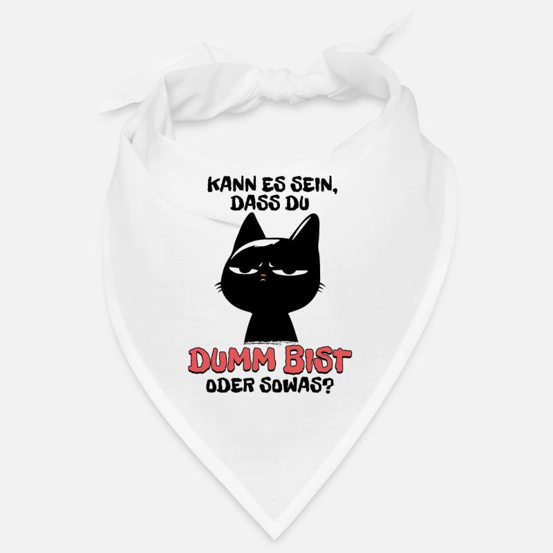 Kann es sein dass du dumm bist? - Schwarze Katze Bandana