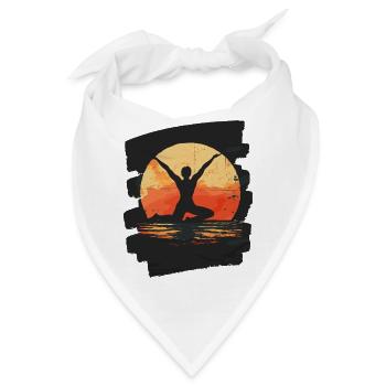 Yoga Namaste Meditation - Bandana - Weiß - Vorne