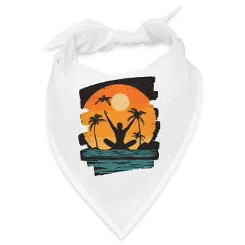 Yoga Namaste Meditation - Bandana - Weiß - Vorne
