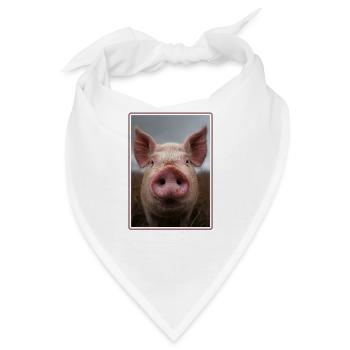 Schweine Schwein - Bandana - Weiß - Vorne