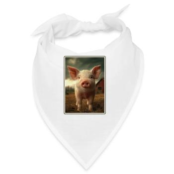 Schweine Schwein - Bandana - Weiß - Vorne