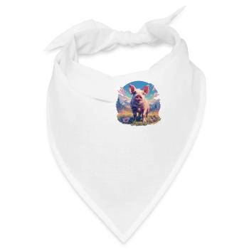 Schweine Schwein - Bandana - Weiß - Vorne