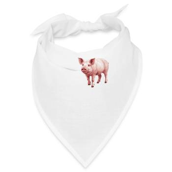 Schweine Schwein - Bandana - Weiß - Vorne