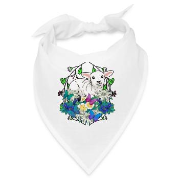 Ostern Lamm Lämmer Osterfest Kinder Kind Schaf - Bandana - Weiß - Vorne