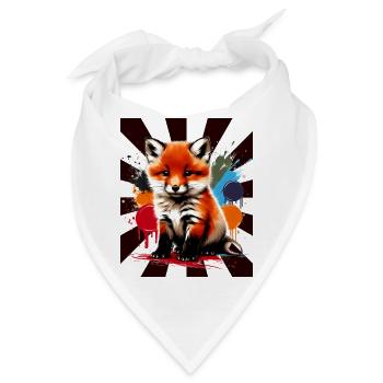 Fuchs Füchse Kinder Kind - Bandana - Weiß - Vorne