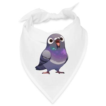 Tauben Taube - Bandana - Weiß - Vorne