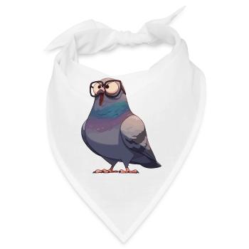 Tauben Taube - Bandana - Weiß - Vorne