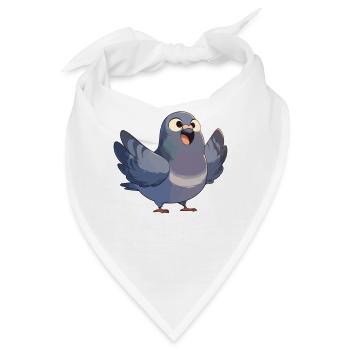 Tauben Taube - Bandana - Weiß - Vorne