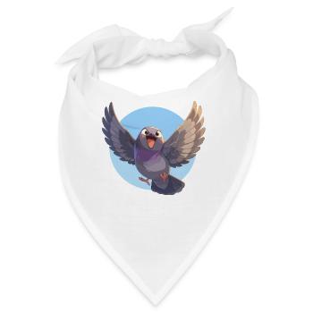 Tauben Taube - Bandana - Weiß - Vorne